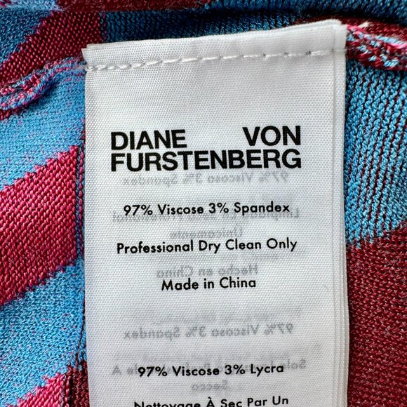 DVF Laris Stretch Knit Fitted Midi Skirt in Burgundy, Periwinkle, Pink Size XL - Picture 5 of 8